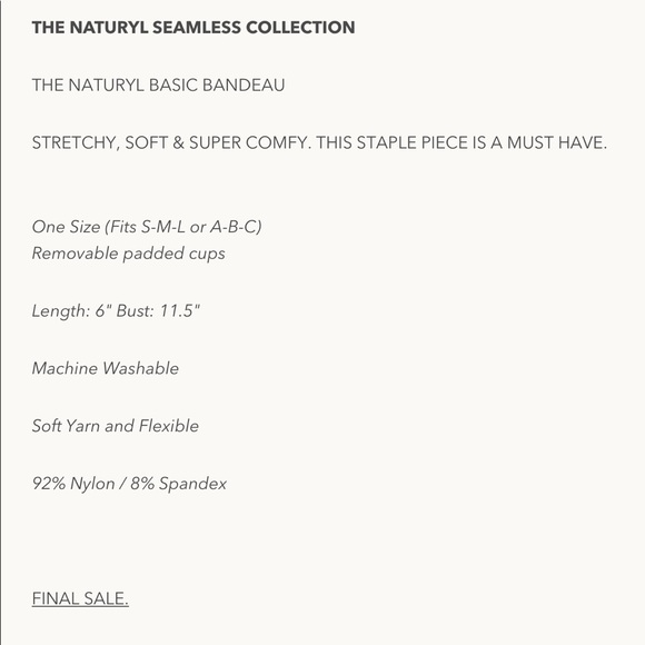 🆕 Naturyl Basic Bandeau Charcoal - Picture 2 of 2